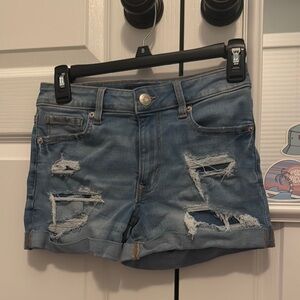 Distressed Denim Shorts